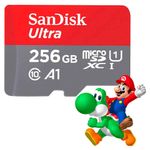 Memoria-Sandisk-Ultra-256GB-para-Nintendo-Switch-MicroSDXC-UHS-I-150MB-s-Gris-Rojo