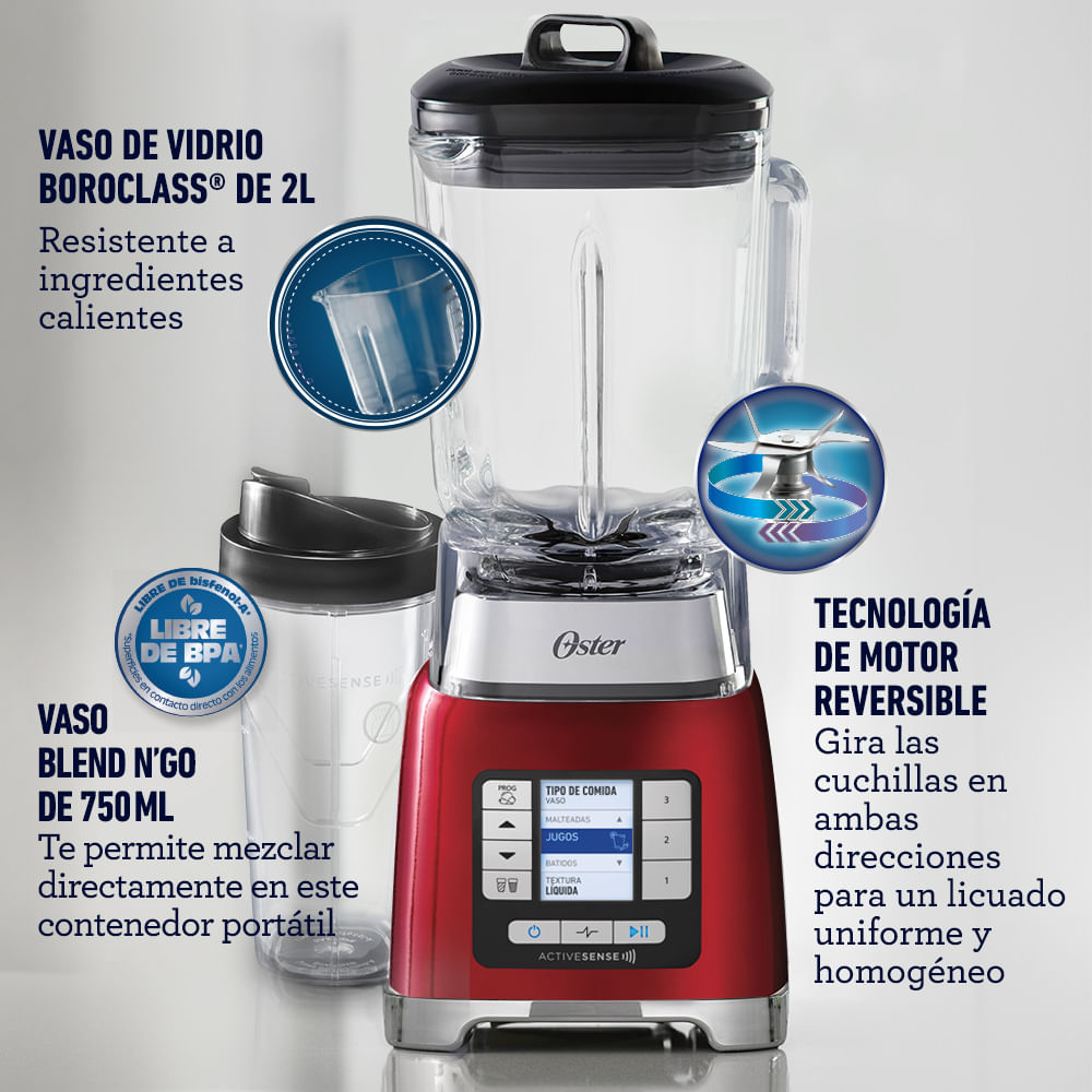 Licuadora Oster® ActiveSense™ con Blend N Go BLSTTDGRBG Shopstar