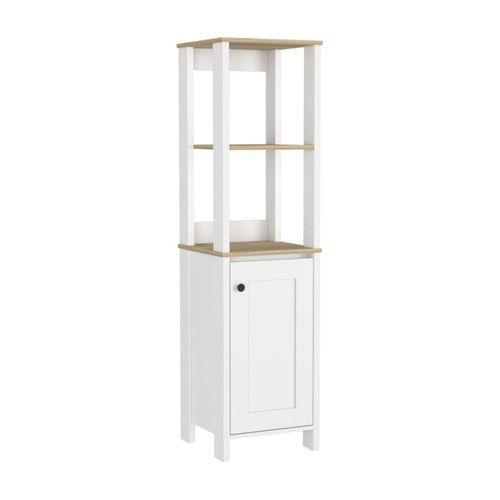 Mueble Auxiliar Tuhome Hades 1 Puerta Blanco/Beige