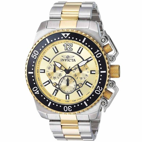 Reloj Invicta Pro Diver 21955 Cronometro Acero Inoxidable Plateado Dorado