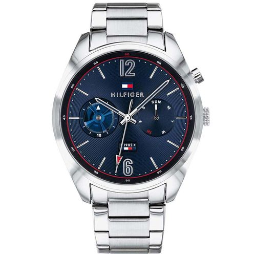 Reloj Tommy Hilfiger Deacon 1791551 Multifuncional Acero Inoxidable Plateado Azul