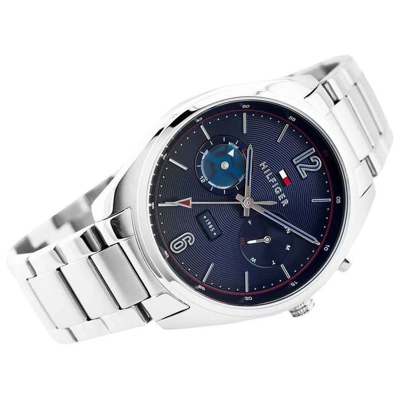 Reloj-Tommy-Hilfiger-Deacon-1791551-Multifuncional-Acero-Inoxidable-Plateado-Azul