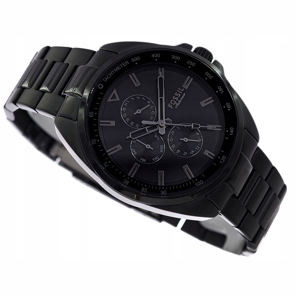 Autocross Multifunction Black Stainless Steel Watch - BQ2551 - Watch Station