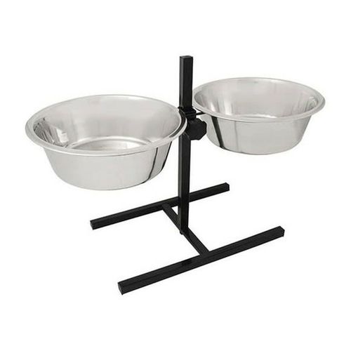 Pet Love Deluxe Plato Doble + Soporte Negro