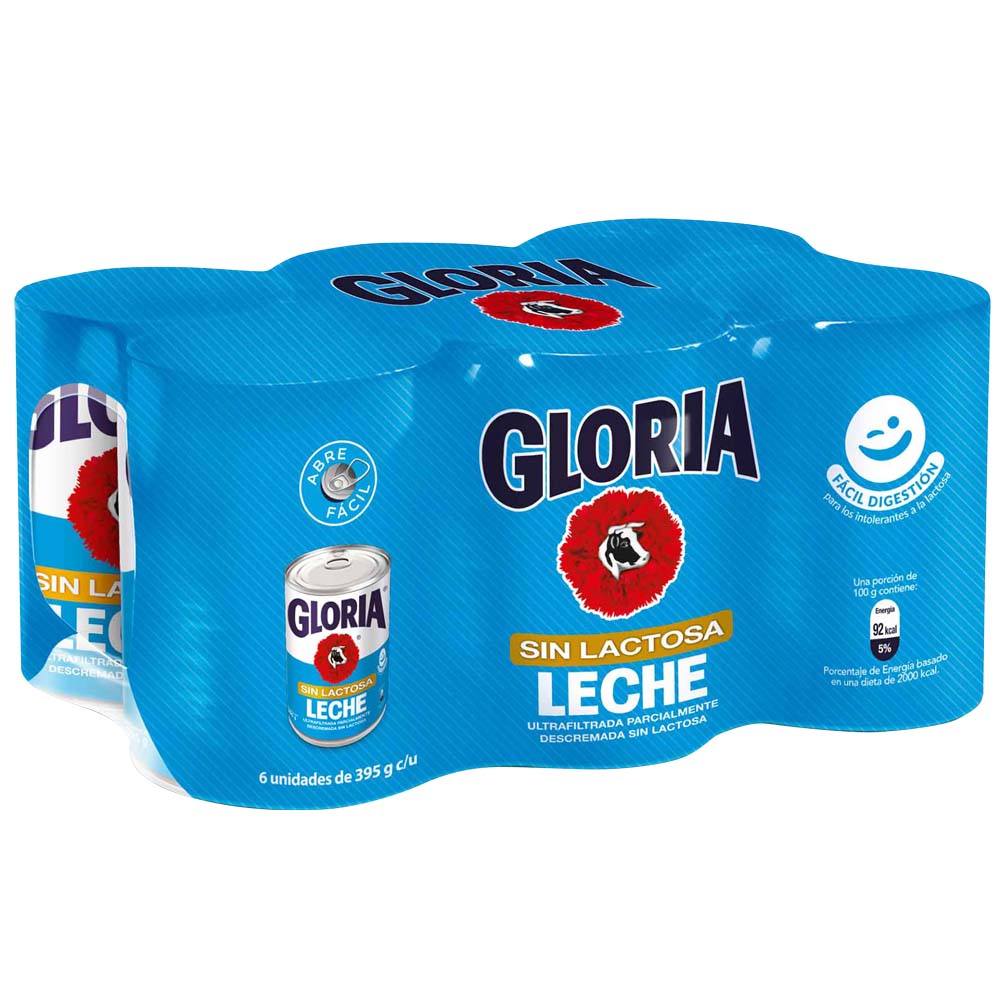 Leche UHT Sin Lactosa GLORIA Botella 946ml