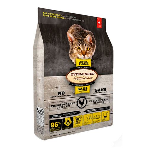 Comida Gato Oven Baked Tradition Libre Granos Pollo Fresco Deshuesado 2.27kg