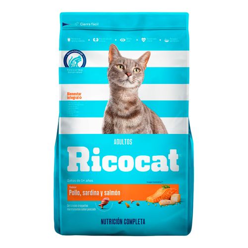 Comida Gato Adulto Ricocat de Pollo, Sardina y Salmón 15kg