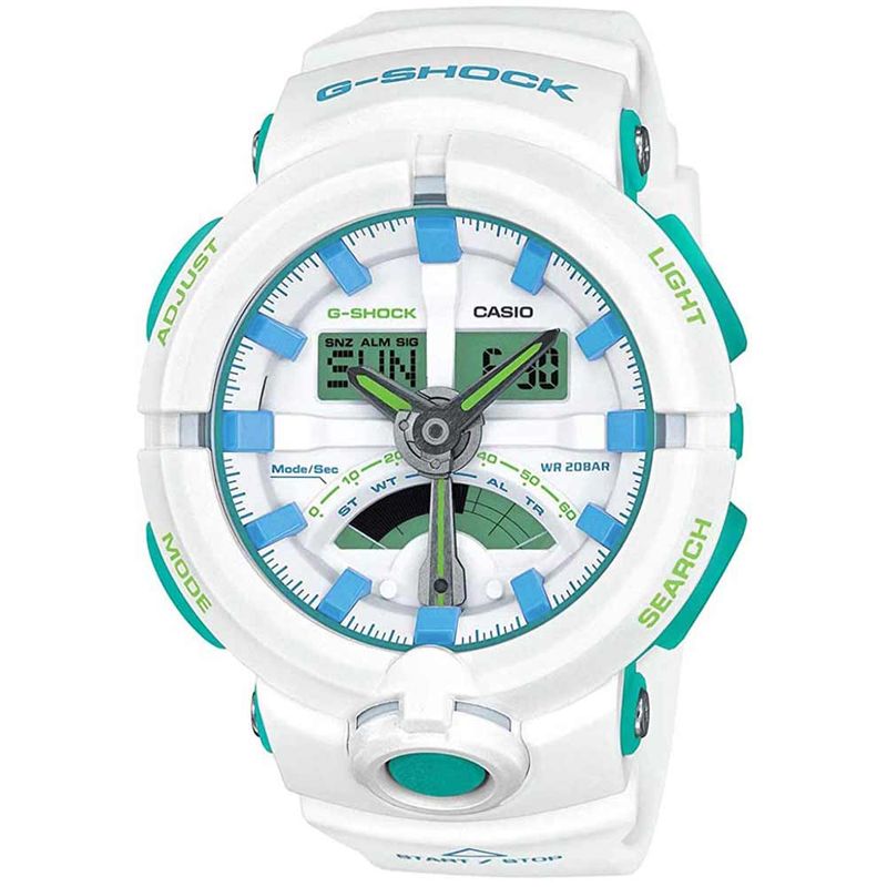 Reloj-Casio-G-Shock-GA-500WG-7A-Digital-Analogico-Luz-de-Fondo-Acuatico-Rsina-Blanco