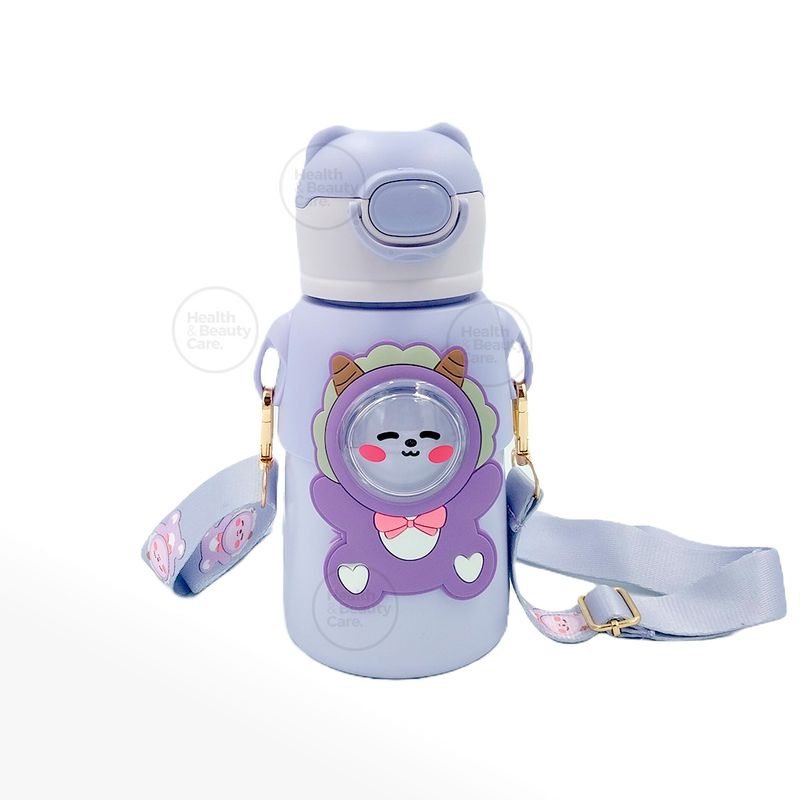 TERMO-KAWAI-3D-DE-ANIMALITOS-CON-CORREA-500-ML---LILA