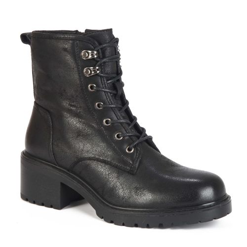 Botines Combat Mujer 7648 NEGRO