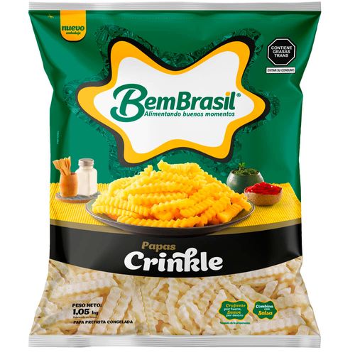 Papa Crinkle Congelada BEM BRASIL Bolsa 1.05kg