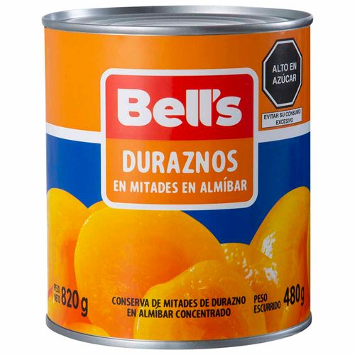 Durazno en Mitades BELL'S Lata 820g