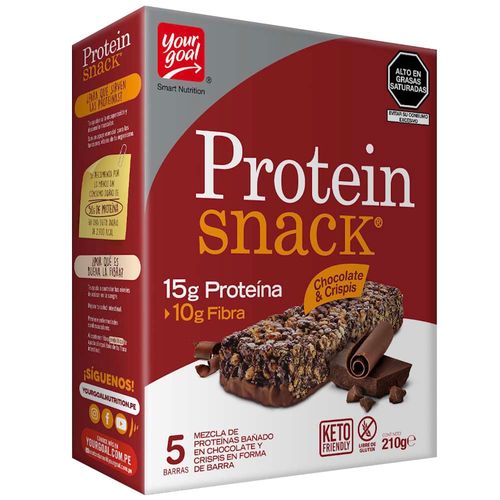 Cereal en Barra PROTEIN SNACK Chocolate & Crispis Caja 210g