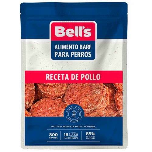 Comida para Perros BELLS Adulto Barf Pollo Doypack 800g