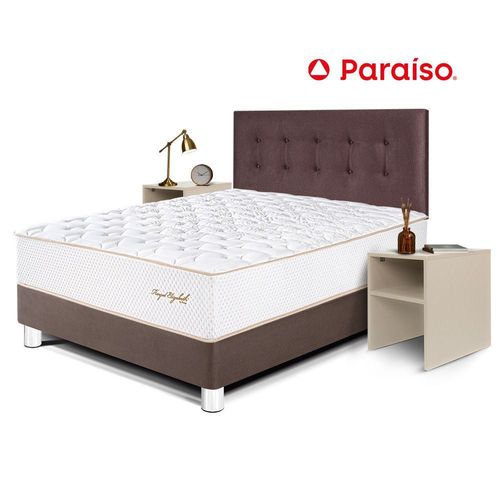 Dormitorio Royal Elizabeth 2 Plazas Chocolate+ Velador Repisa