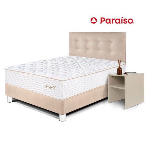 Dormitorio Royal Elizabeth 1.5 Plazas Champagne+ Velador Repisa