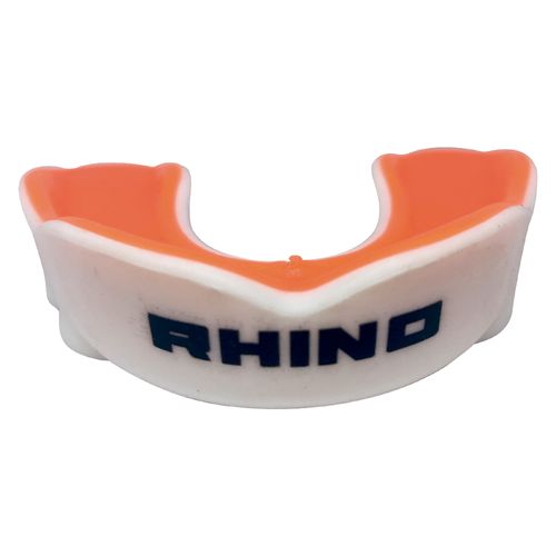 Protector bucal Rhino Dual Gel Naranja - blanco Size Senior