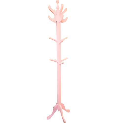 Percheros de pie colgador de ropa 16 perchas en madera 1.75 de alto rosa pastel