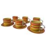 Set-De-Tazas-con-platos-para-Te-O-Cafe-En-Porcelana-colorida-6-unidades