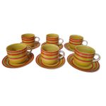 Set-De-Tazas-con-platos-para-Te-O-Cafe-En-Porcelana-colorida-6-unidades