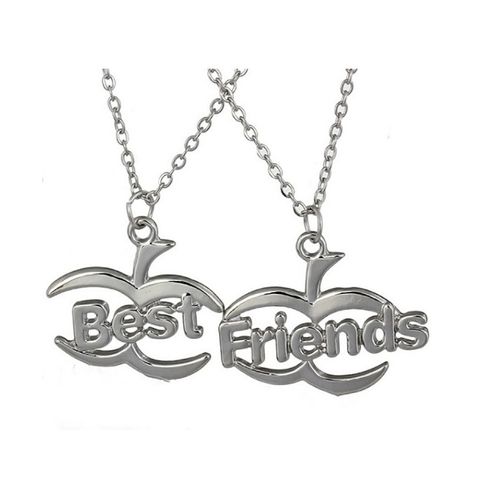 Set x 2 collares plateados mejores amigos