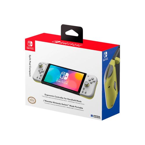 Mando Hori Split Pad Compact para Nintendo Switch Light Gray &Yellow