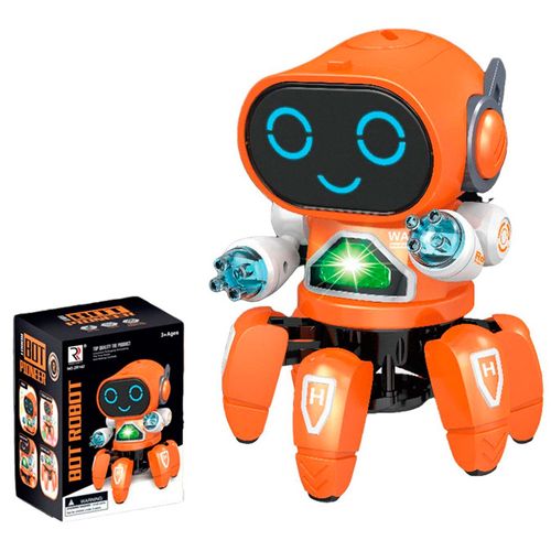 Juguete Robot de Baile Pionner con Luces Naranja