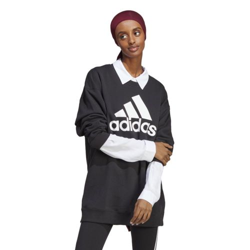 Polera Deportiva para Mujer Adidas Ic8798 W Bl Ft O Swt Web Negro