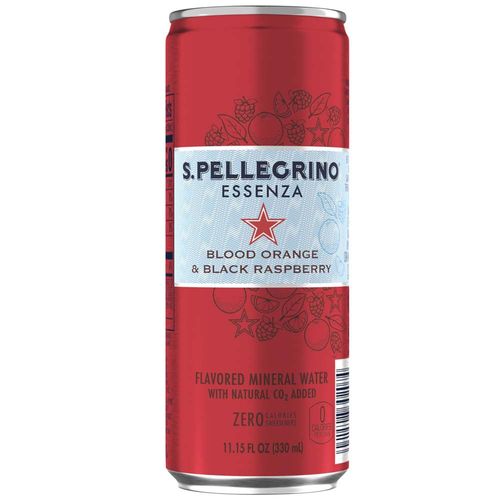 Agua Saborizada SAN PELLEGRINO Essenza Sabor a Naranja y Frambuesa Lata 330ml