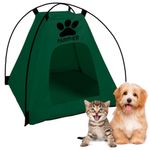 Casa-Carpa-Plegable-Portatil-Perro-Gato-Mascotas-Verde-
