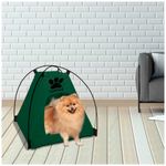 Casa-Carpa-Plegable-Portatil-Perro-Gato-Mascotas-Verde-