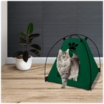 Casa-Carpa-Plegable-Portatil-Perro-Gato-Mascotas-Verde-