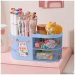 Caja-Organizador-de-Escritorio-Oficina-Porta-Lapiceros-Plumones-U05-Celeste