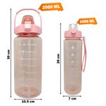 Botella-Tomatodo-Motivacional-Kawaii-Rosado-2-Piezas-2000ml-1000ml