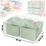 Caja-Organizador-Contenedor-de-Alimentos-Frutas-con-Tapa-4-Divisiones-F30-Verde