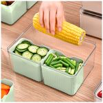 Caja-Organizador-Contenedor-de-Alimentos-Frutas-con-Tapa-4-Divisiones-F30-Verde