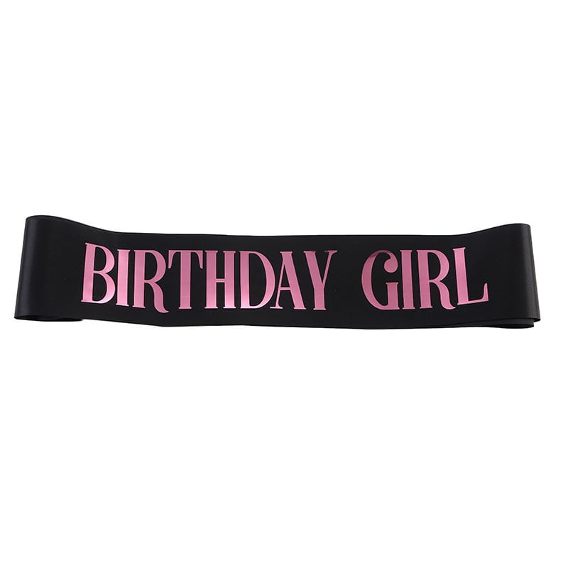 Banda-cumpleaños-Birthday-Girl-negro-con-rosado