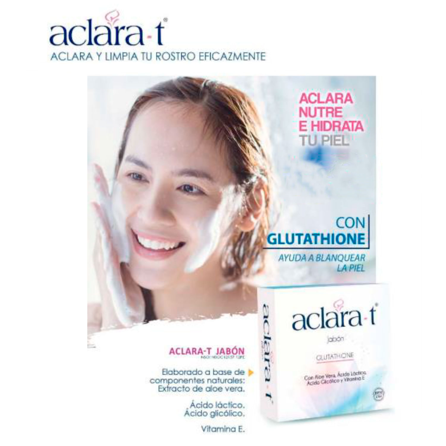 glutathione jabon Jabón con Glutathione Aclara - T
