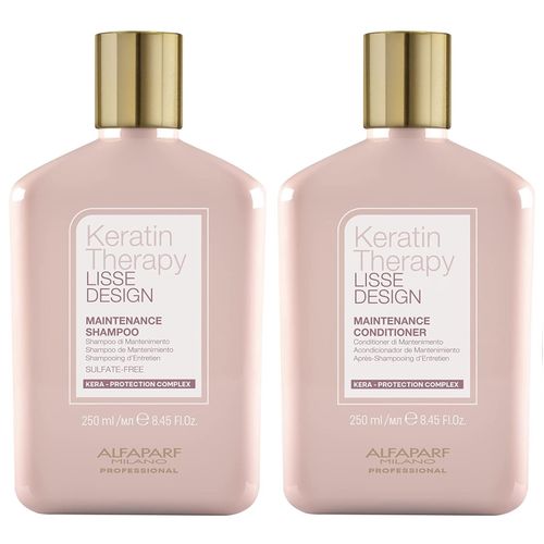 Shampoo Post Alisado Sin Sal + Acondicionador Alfaparf Keratin Therapy