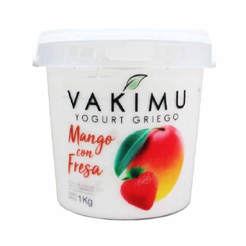 Yogurt Griego Mango con Fresa VAKIMU YOG Pote 1Kg