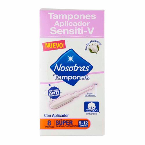 Tampones NOSOTRAS con Aplicador Súper Sensitive Caja 8un