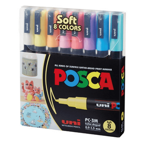 Set Marcadores Posca Punta 3M X 8 Soft Colors