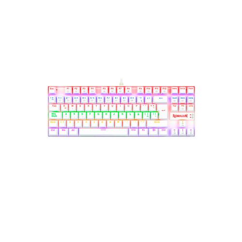 Teclado Gamer Redragon Kumara Rainbow Spanish K552W KR SP White Red Switch TKL