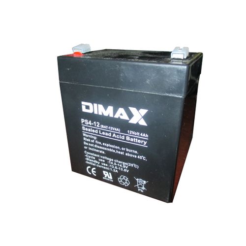 Batería Seca Recargable 12v 4a Dimax Bat-12v4a Alarmas