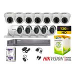 Kit-12-Camaras-Seguridad-Hikvision-Hd-720P---Disco-2Tb-Completo-P2P