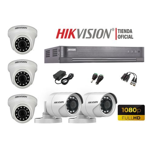 Kit 5 Cámaras Seguridad Hikvision Full Hd 1080P + Cable Hdmi Oferta