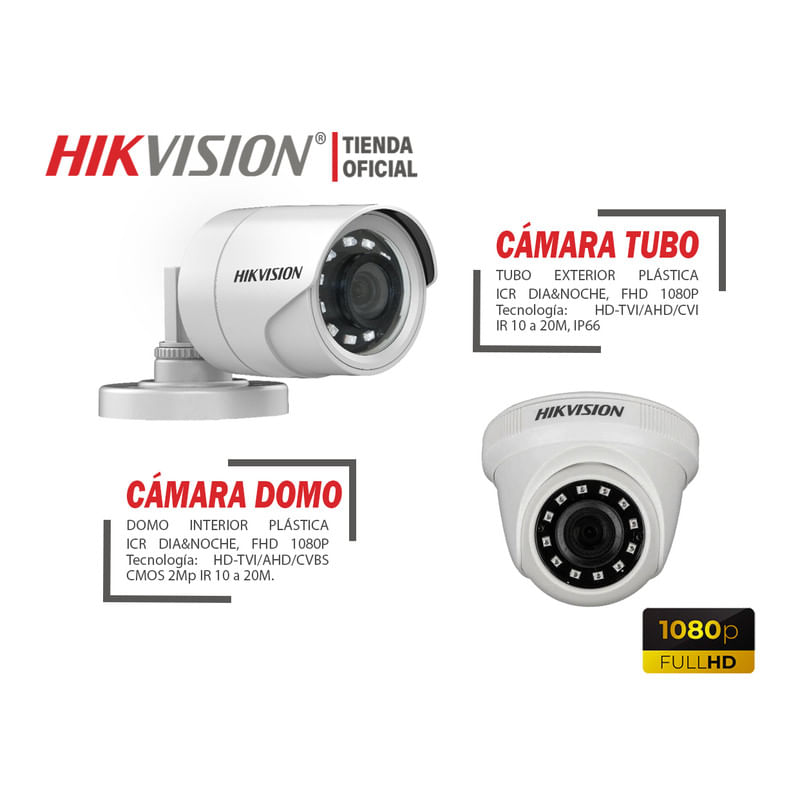 Kit-12-Camaras-Seguridad-Hikvision-Full-Hd-1080P---Disco-1Tb-Completo