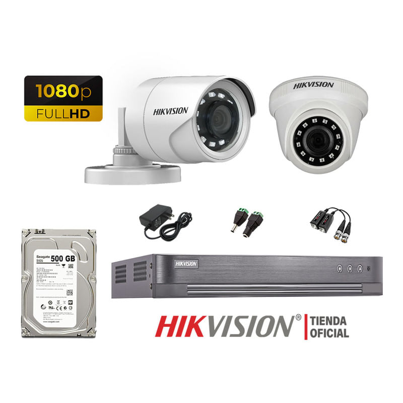 Kit-2-Camaras-Seguridad-Hikvision-Full-Hd-1080P---Disco-500Gb-Oferta