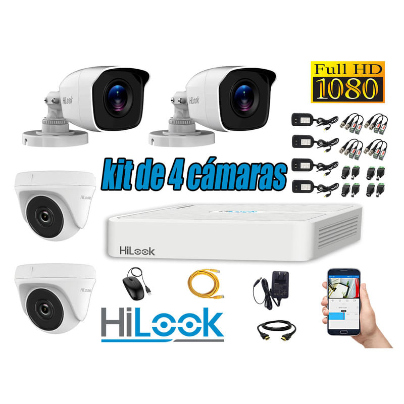CAMARAS-SEGURIDAD-KIT-4-FULL-HD-1080P---CABLE-HDMI-OFERTA