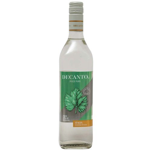 Pisco Puro Italia DECANTO Botella 750ml